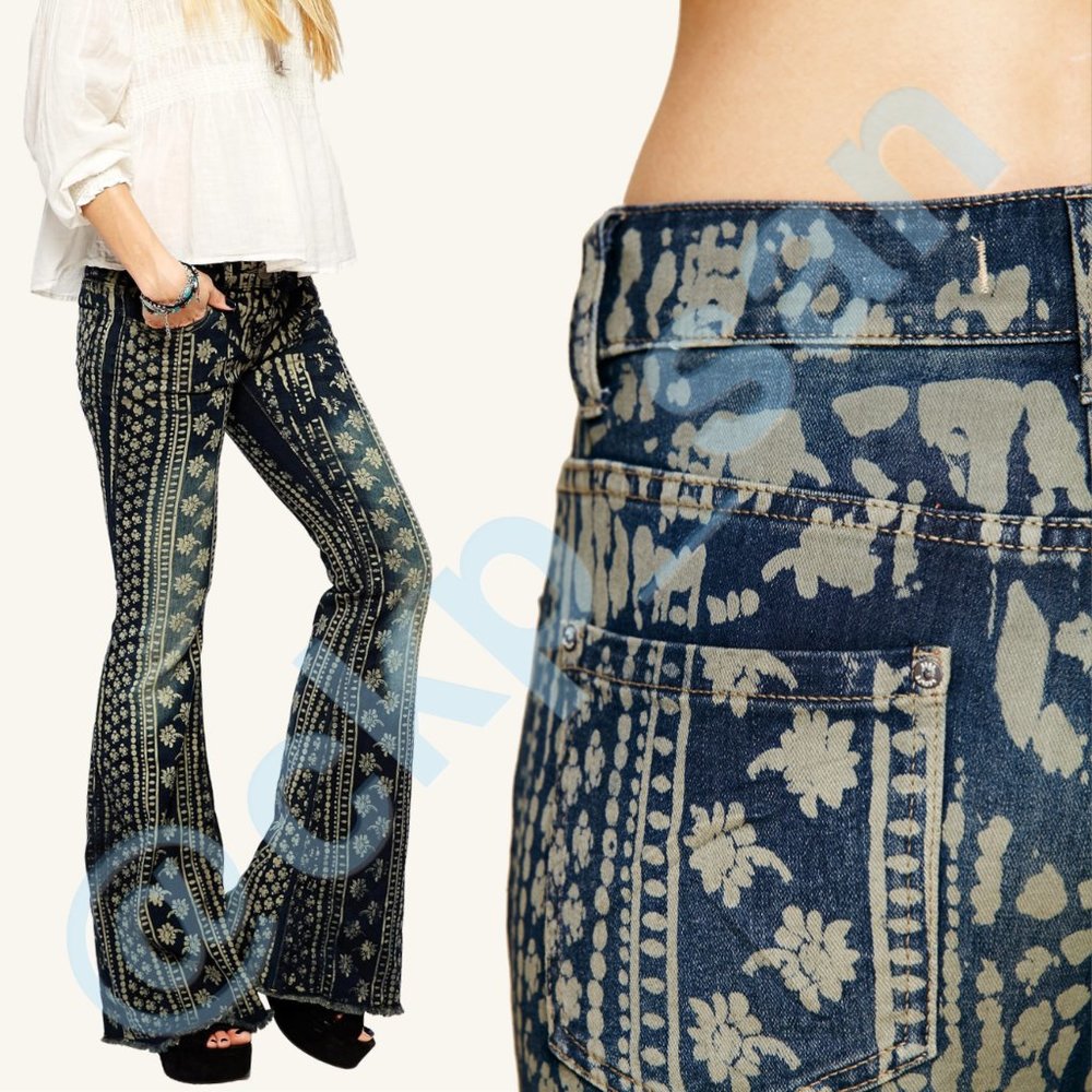 Free People Bali Mantra Flare Jeans S 25 - Picture 4 of 16
